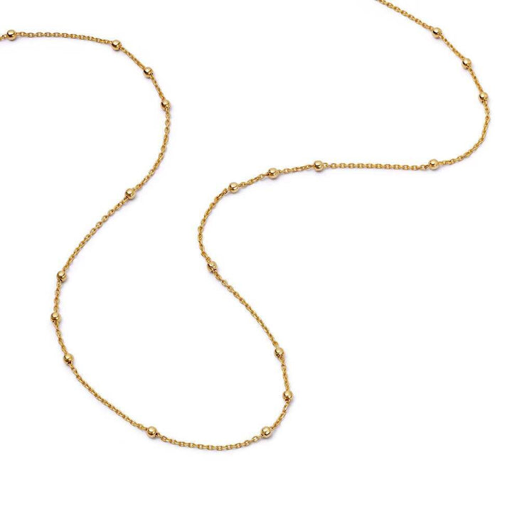Daisy London Gold Plate Beaded Layering Chain Necklace