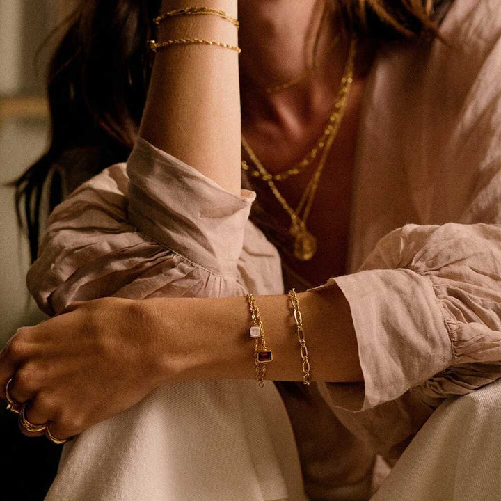 Daisy London Gold Plate Birthstone Charm Bracelet Additional Image - 5
