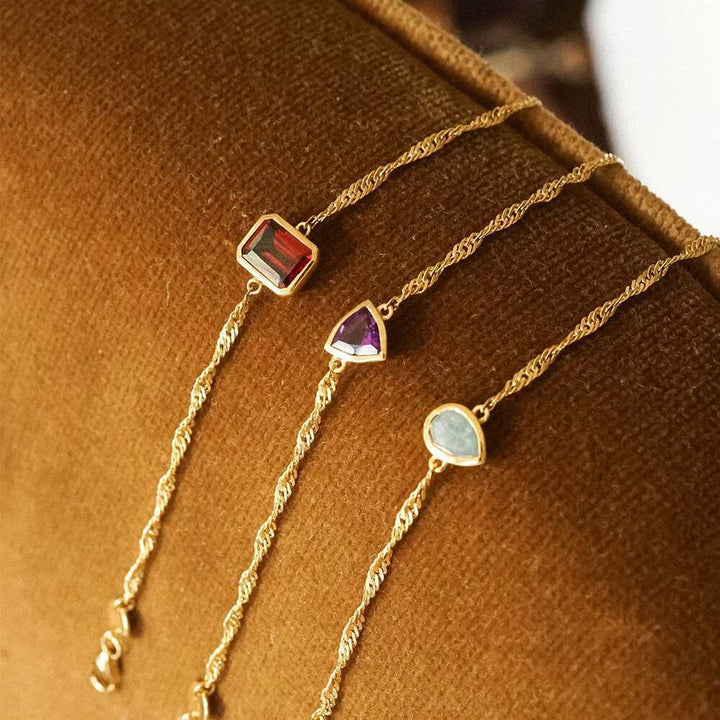Daisy London Gold Plate Birthstone Charm Bracelet