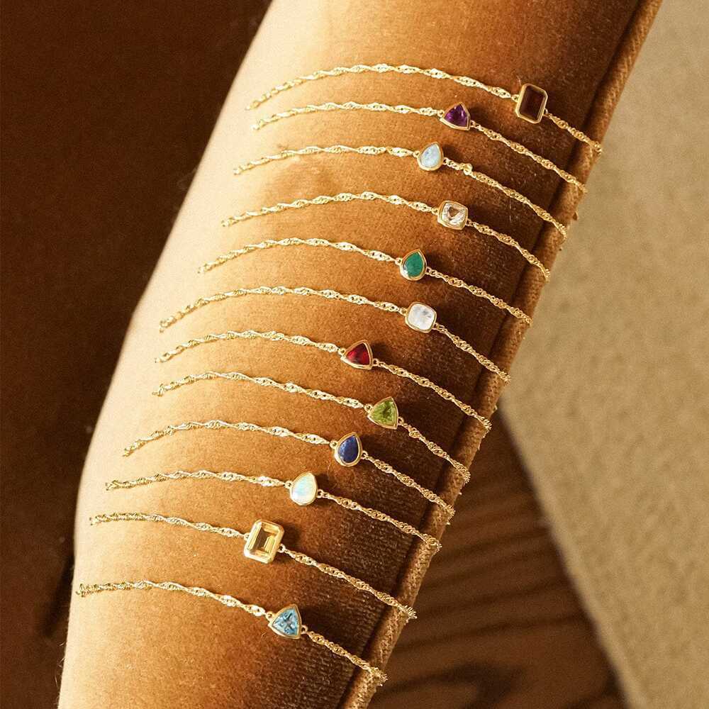 Daisy London Gold Plate Birthstone Charm Bracelet Additional Image - 3