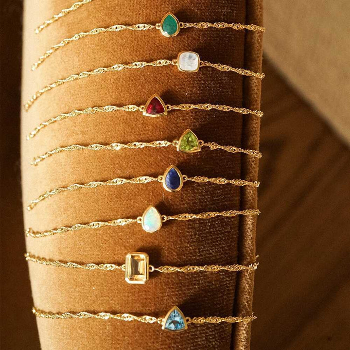 Daisy London Gold Plate Birthstone Charm Bracelet Additional Image - 4