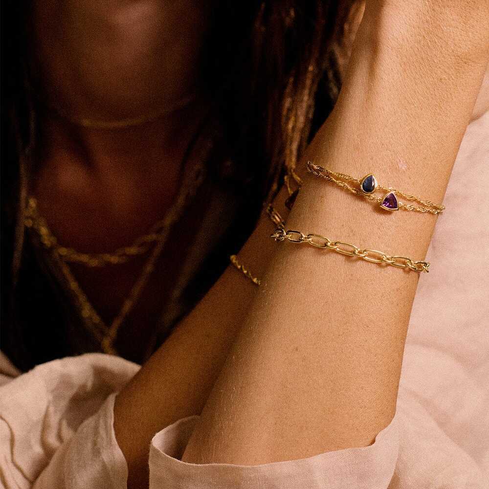 Daisy London Gold Plate Birthstone Charm Bracelet Additional Image - 13