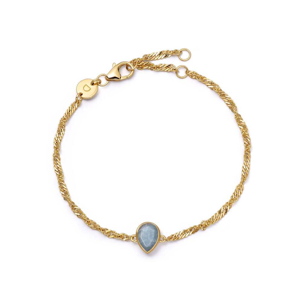 Daisy London Gold Plate Birthstone Charm Bracelet Additional Image - 2