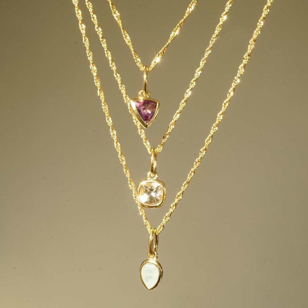 Daisy London Gold Plate Birthstone Charm Necklace Additional Image - 2