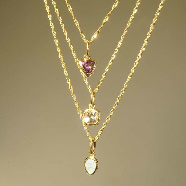 Daisy London Gold Plate Birthstone Charm Necklace Additional Image - 2