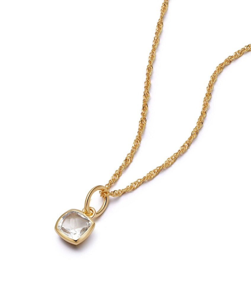 Daisy London Gold Plate Birthstone Charm Necklace Additional Image - 3
