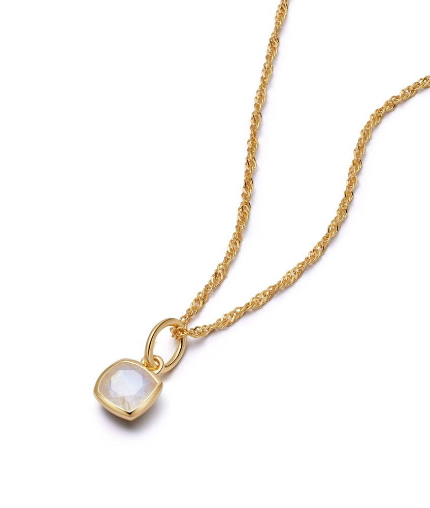 Daisy London Gold Plate Birthstone Charm Necklace