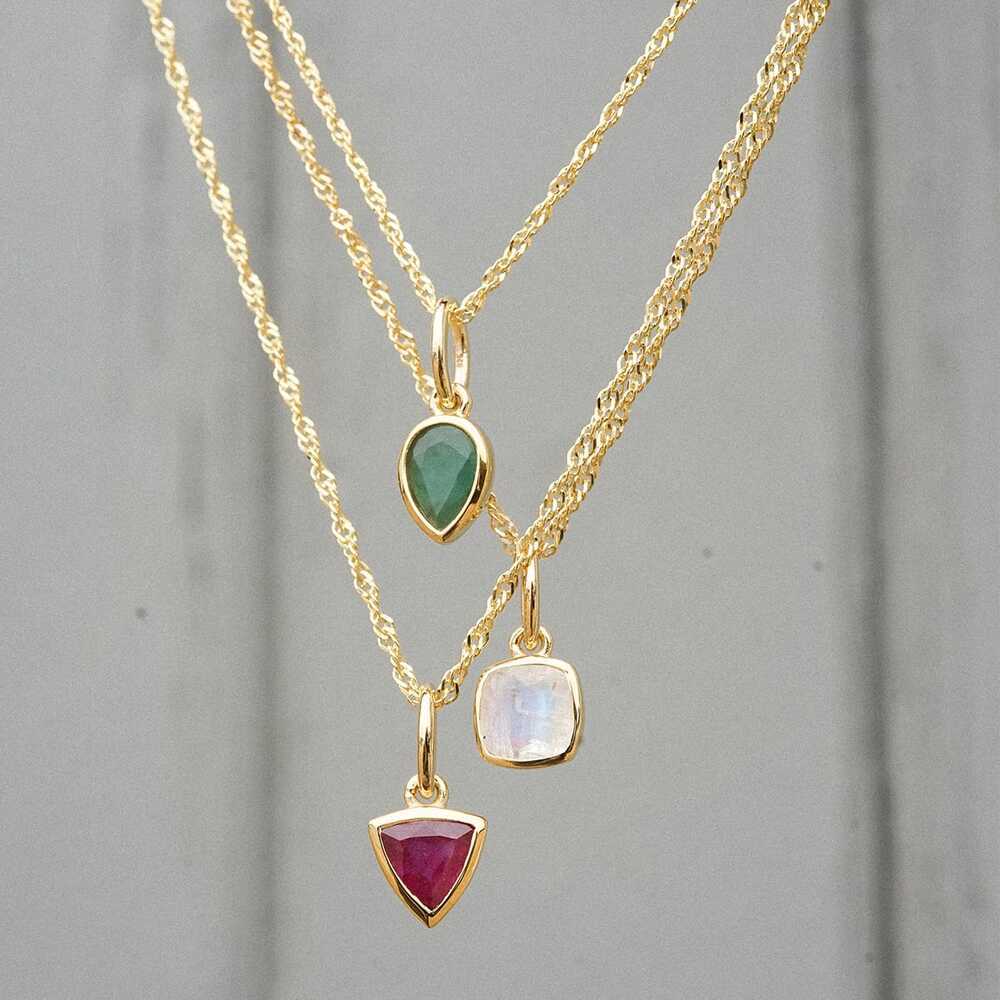 Daisy London Gold Plate Birthstone Charm Necklace Additional Image - 35