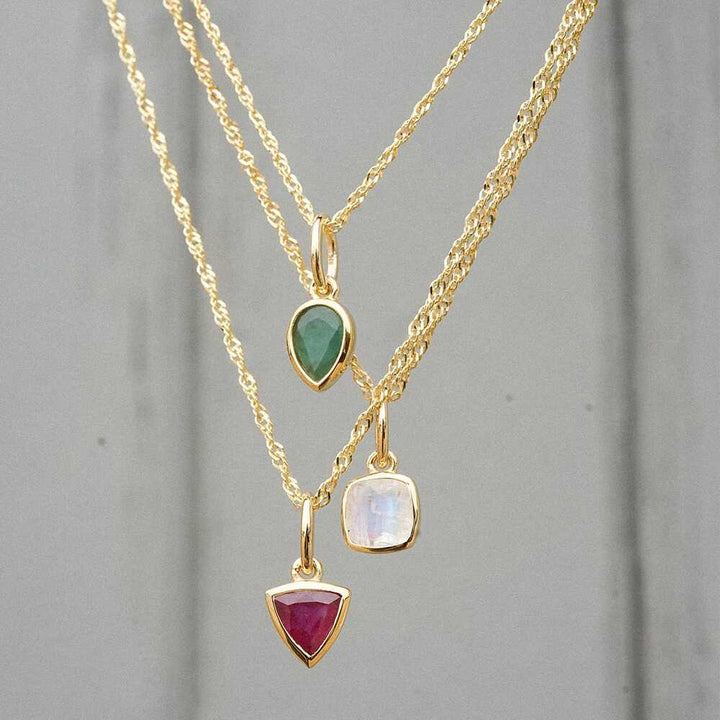 Daisy London Gold Plate Birthstone Charm Necklace Additional Image - 35