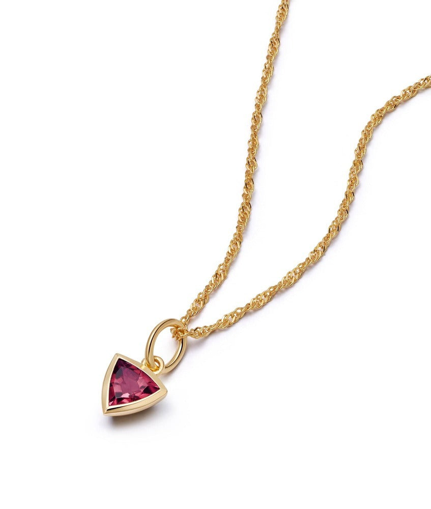 Daisy London Gold Plate Birthstone Charm Necklace
