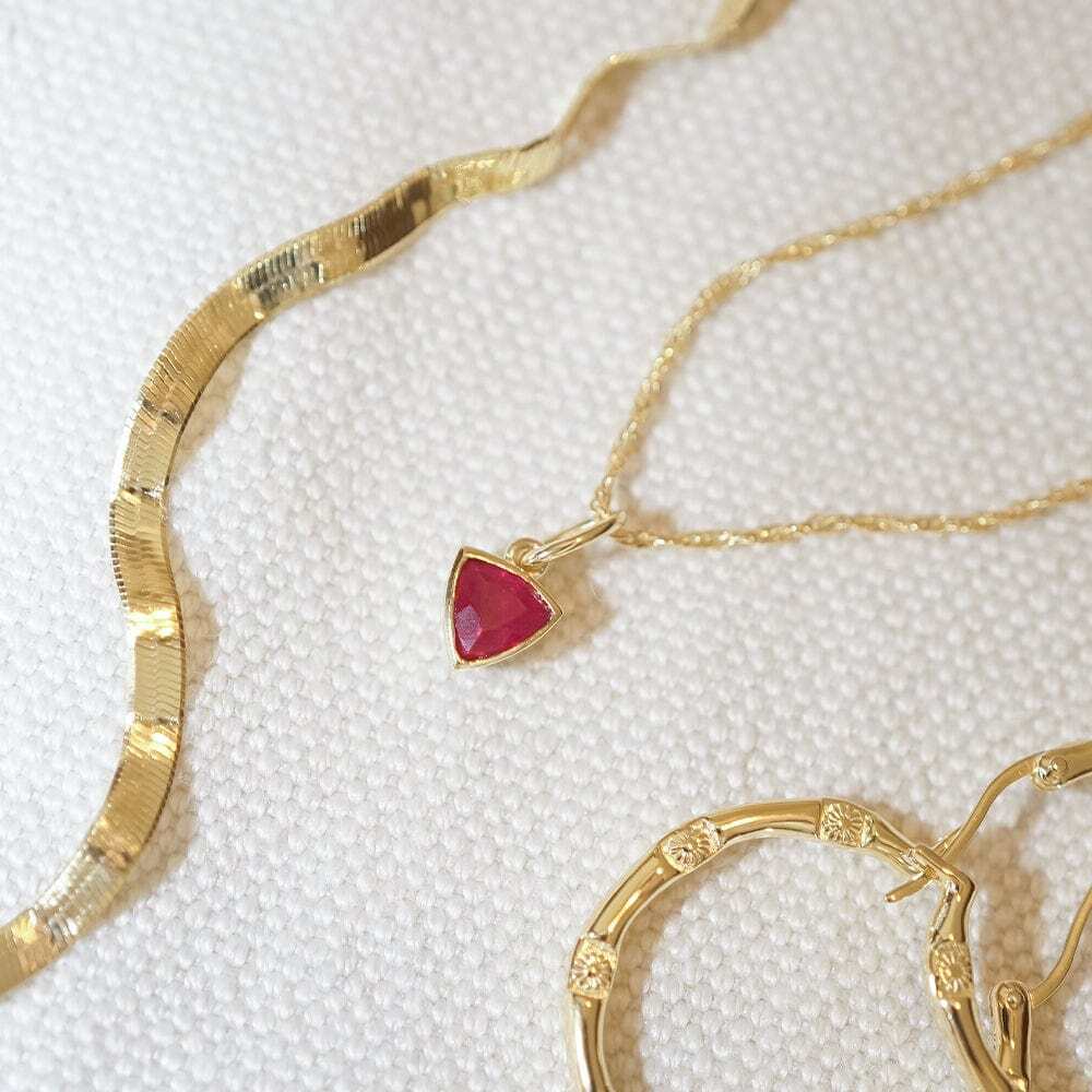 Daisy London Gold Plate Birthstone Charm Necklace Additional Image - 12
