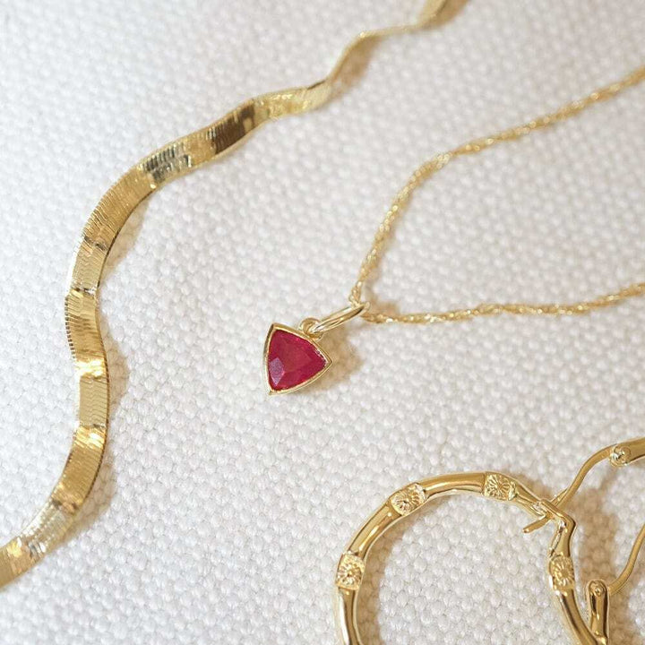 Daisy London Gold Plate Birthstone Charm Necklace Additional Image - 12