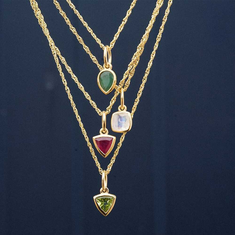 Daisy London Gold Plate Birthstone Charm Necklace Additional Image - 36