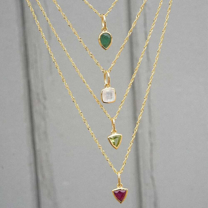 Daisy London Gold Plate Birthstone Charm Necklace Additional Image - 37