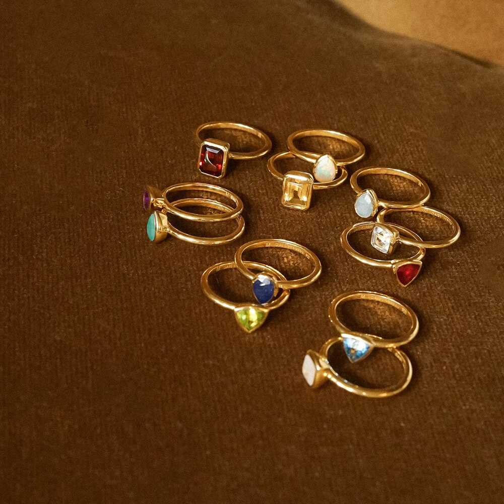 Daisy London Gold Plate Birthstone Ring Additional Image - 8