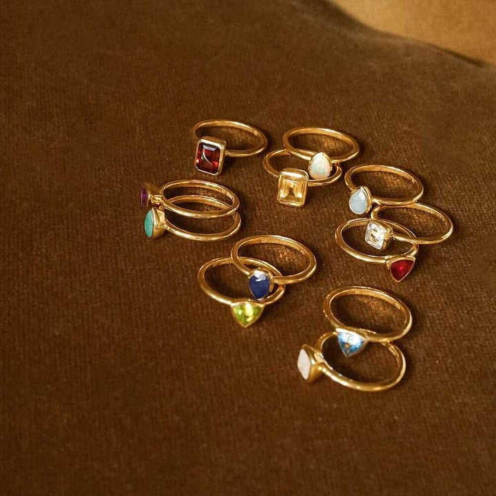 Daisy London Gold Plate Birthstone Ring Additional Image - 8