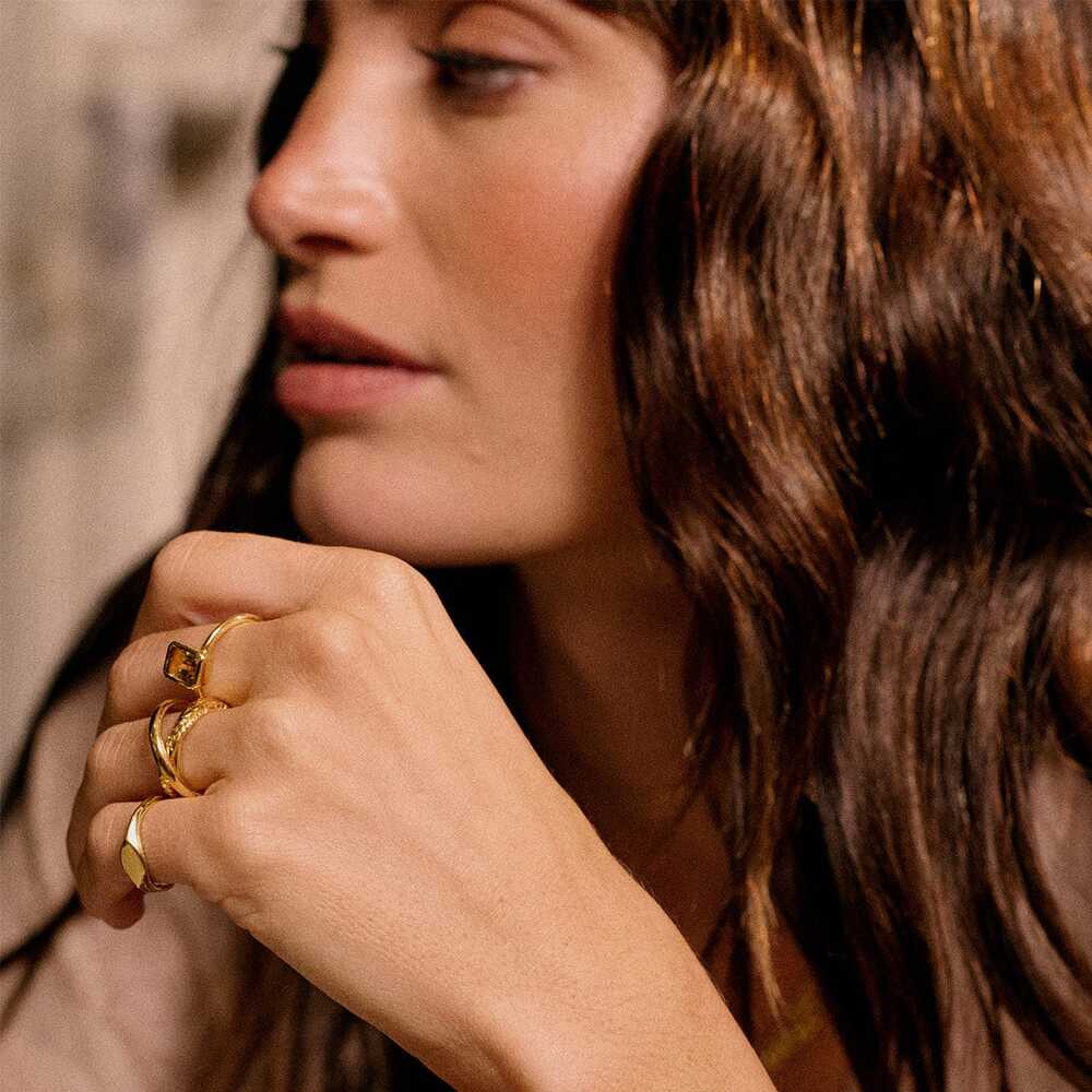 Daisy London Gold Plate Birthstone Ring Additional Image - 12