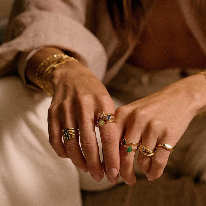 Daisy London Gold Plate Birthstone Ring Additional Image - 14