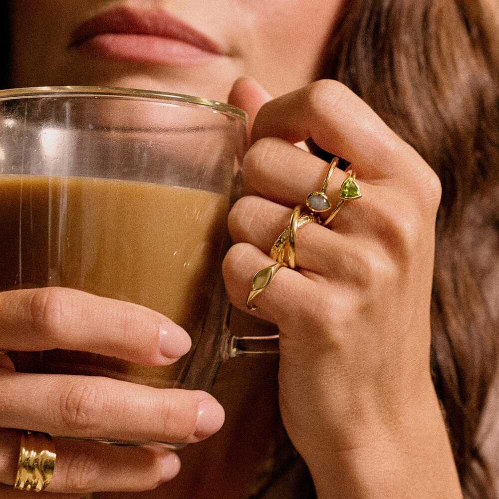Daisy London Gold Plate Birthstone Ring Additional Image - 1