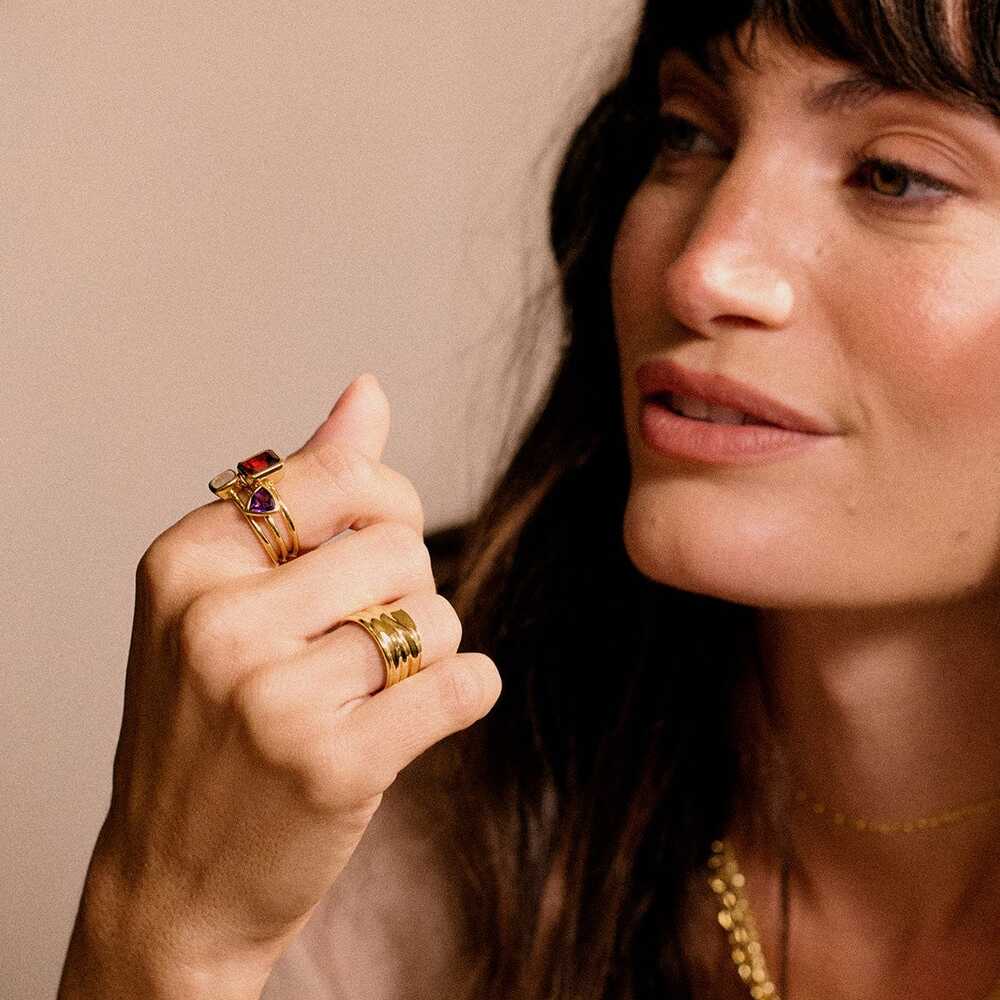 Daisy London Gold Plate Birthstone Ring Additional Image - 21