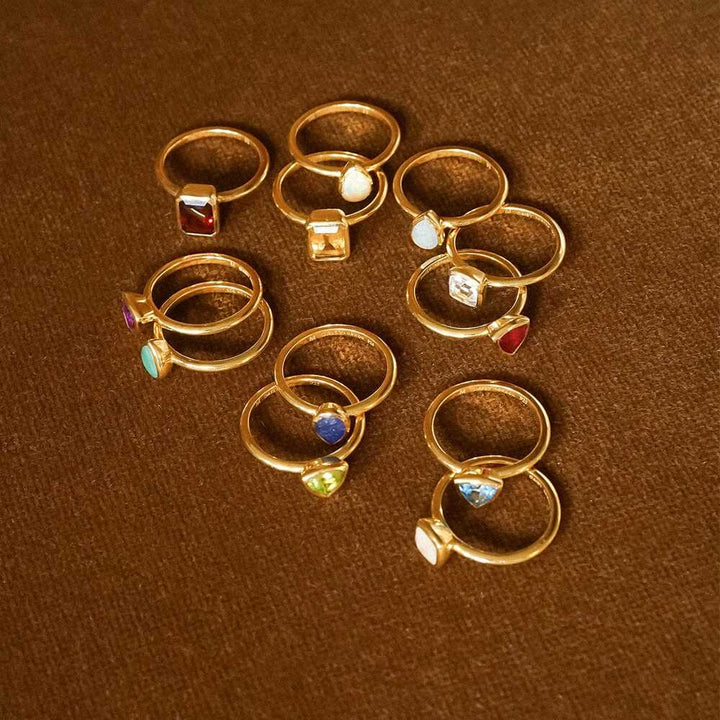 Daisy London Gold Plate Birthstone Ring Additional Image - 2