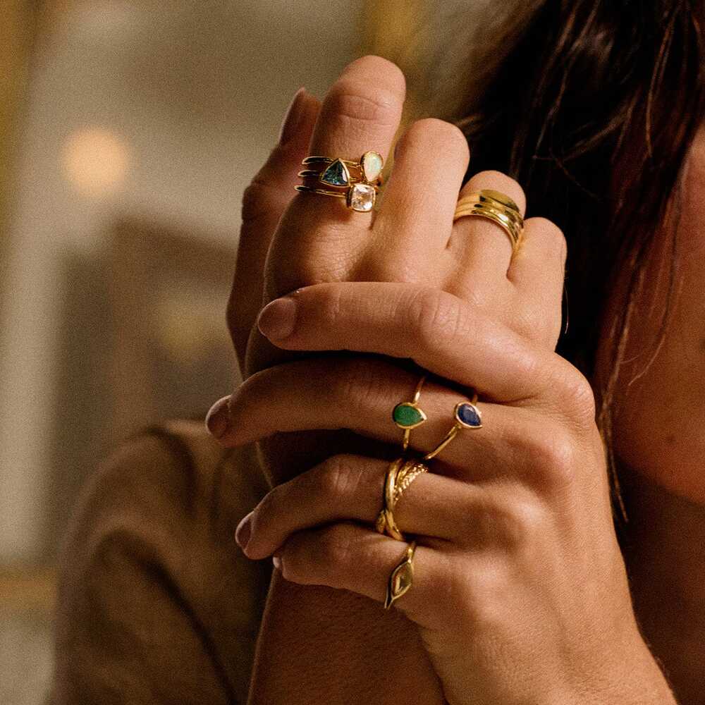 Daisy London Gold Plate Birthstone Ring Additional Image - 5