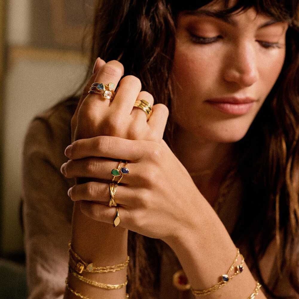 Daisy London Gold Plate Birthstone Ring Additional Image - 6