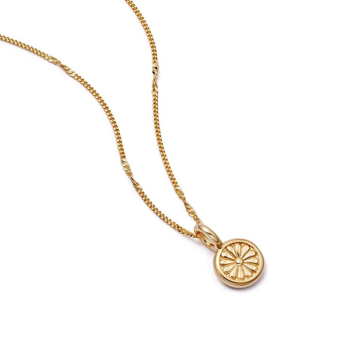 Daisy London Gold Plate Daisy Bloom Mini Pendant Necklace