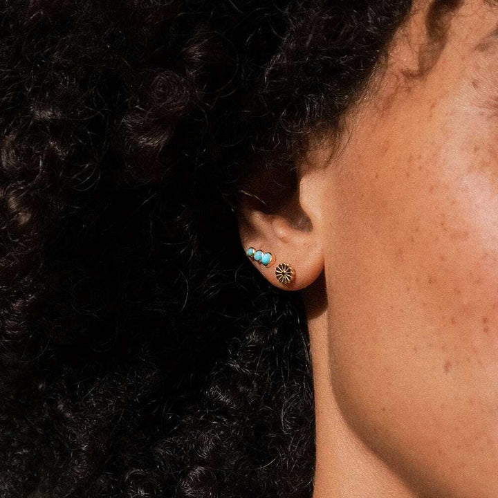 Daisy London Gold Plate Daisy Bloom Stud Earrings Additional Image - 4