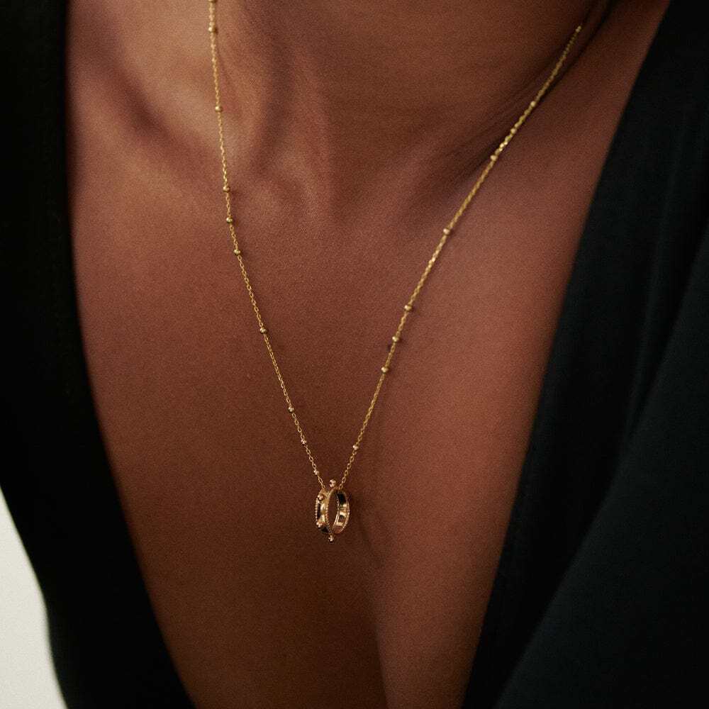 Daisy London Gold Plate Bobble Eternity Necklace Additional Image - 2