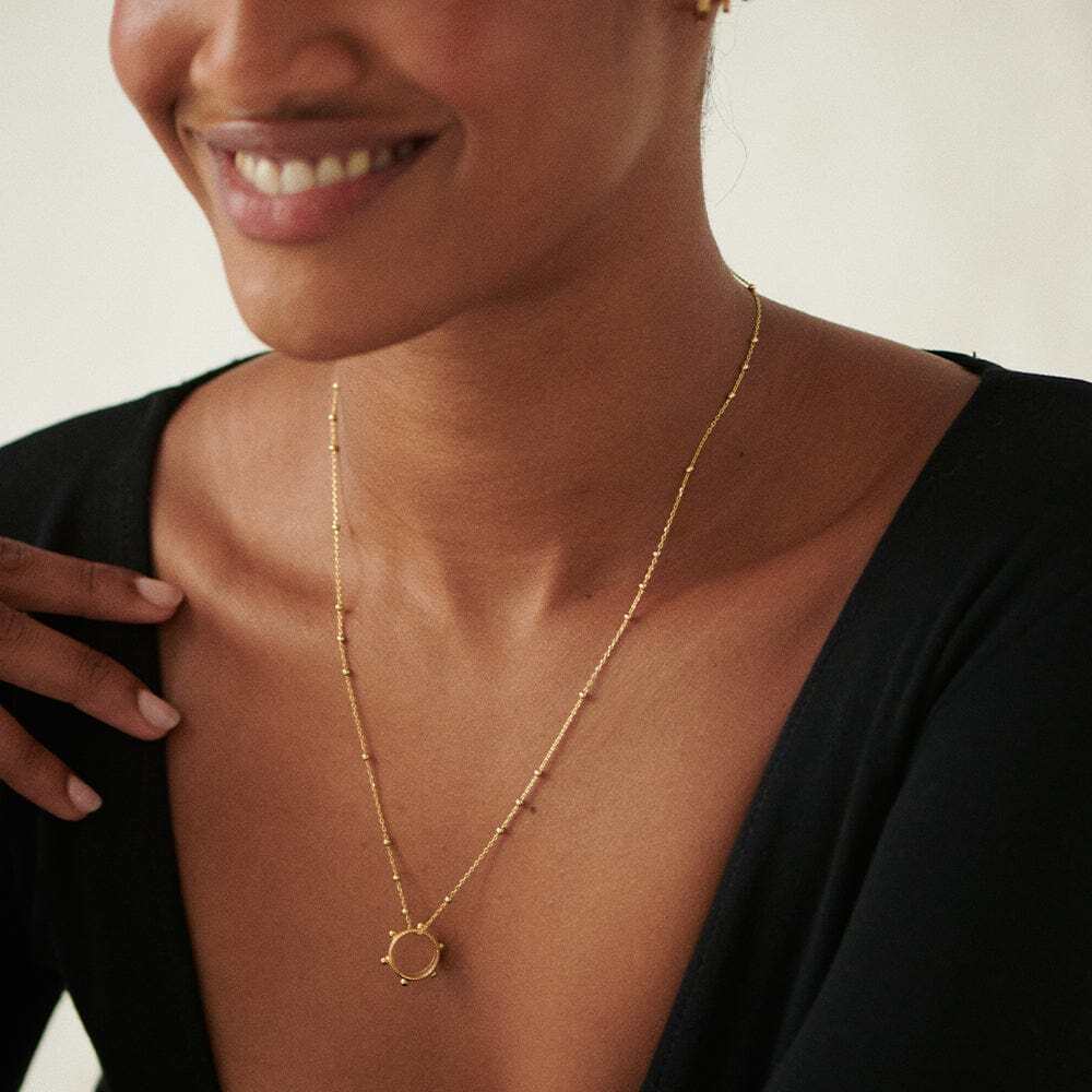 Daisy London Gold Plate Bobble Eternity Necklace Additional Image - 3