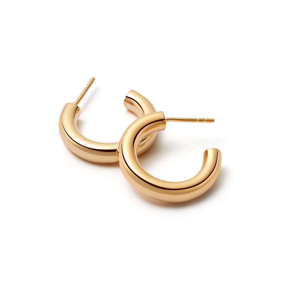 Daisy London Gold Plate Bold Hoop Earrings