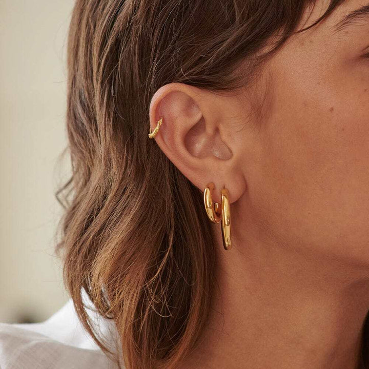 Daisy London Gold Plate Bold Hoop Earrings Additional Image - 2