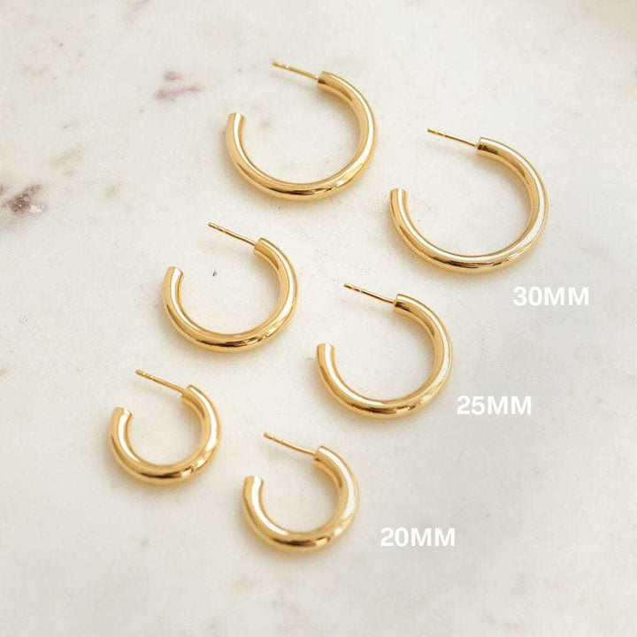Daisy London Gold Plate Bold Hoop Earrings