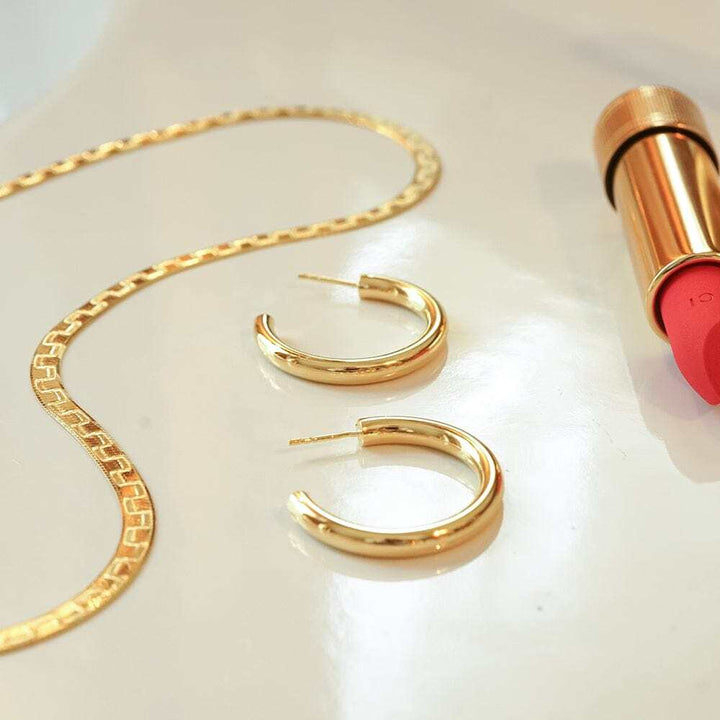 Daisy London Gold Plate Bold Hoop Earrings Additional Image - 5