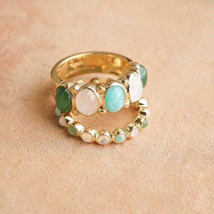 Daisy London Gold Plate Bold Mixed Gemstone Ring Additional Image - 2