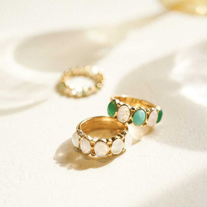 Daisy London Gold Plate Bold Mixed Gemstone Ring Additional Image - 4