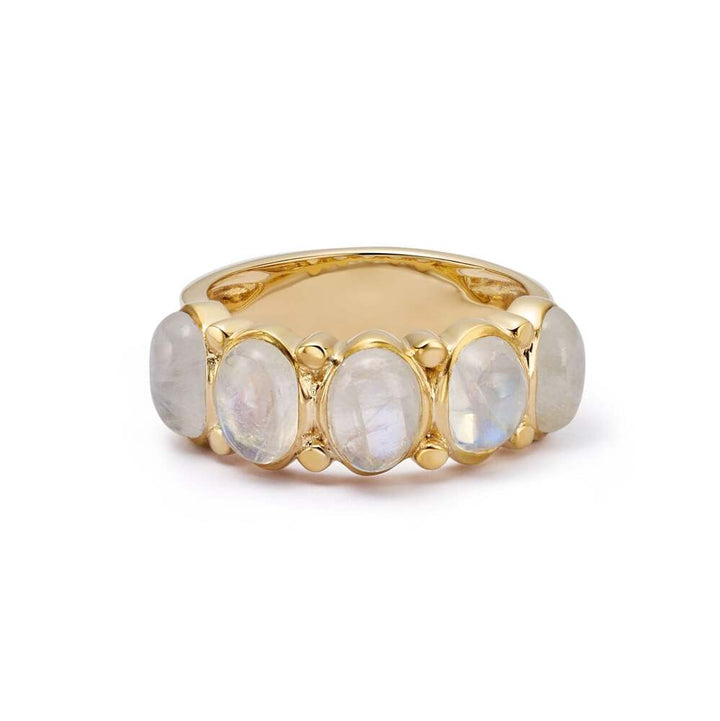 Daisy London Gold Plate Bold Moonstone Ring