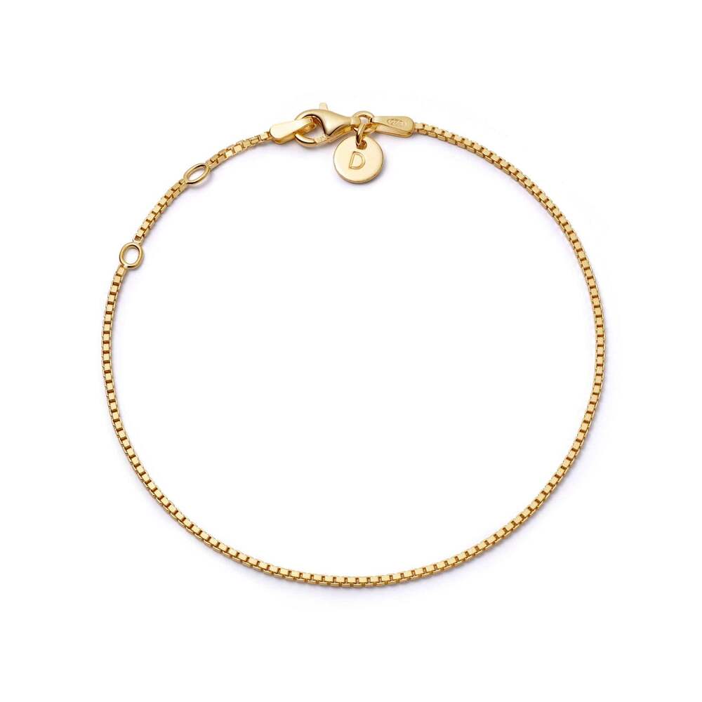 Daisy London Gold Plate Box Layering Chain Bracelet