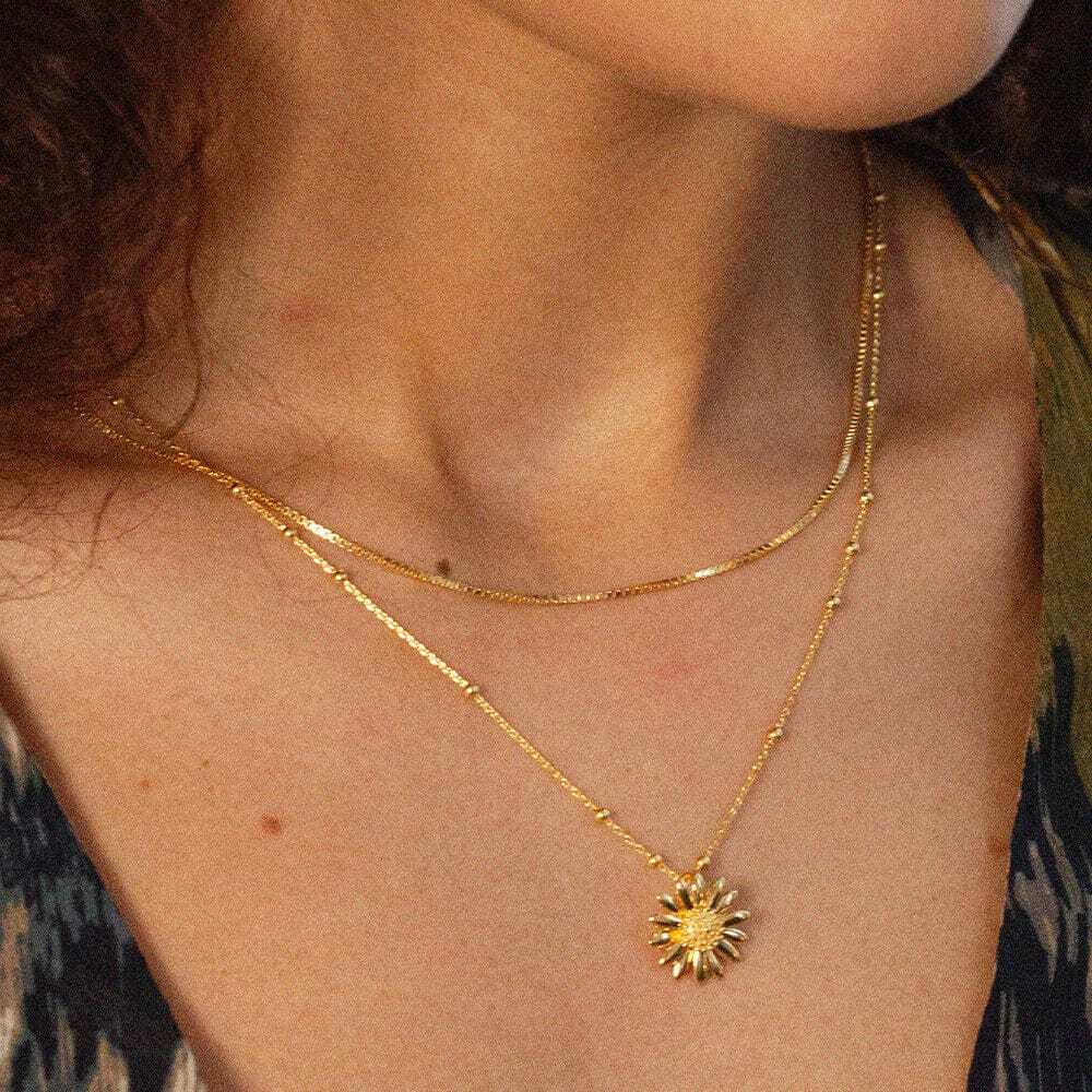 Daisy London Gold Plate Box Layering Chain Necklace Additional Image - 1