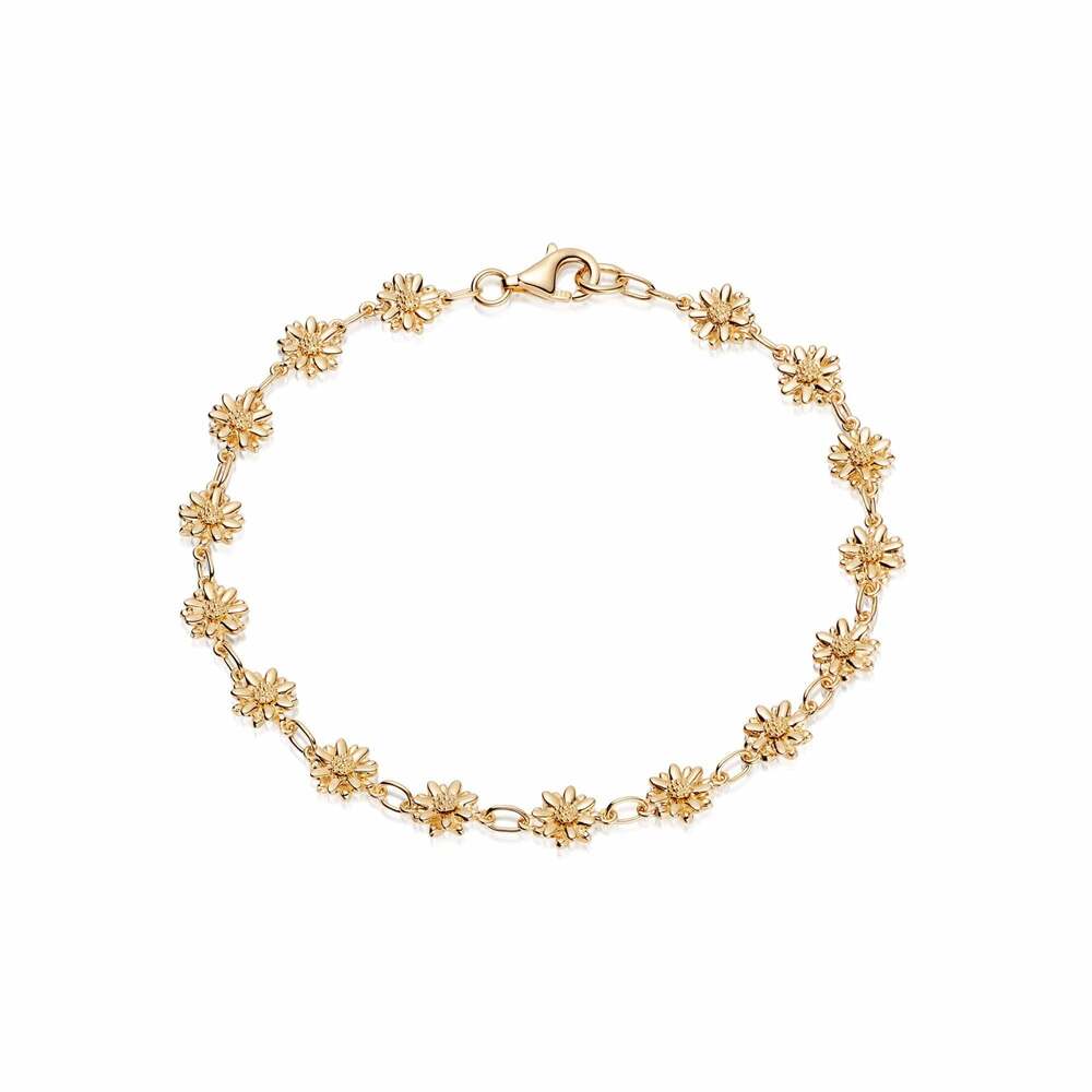 Daisy London Gold Plate Daisy Chain Bracelet