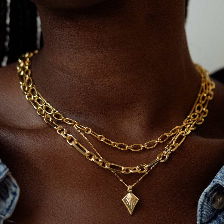Daisy London Gold Plate Chunky Linked Chain Necklace Additional Image - 1