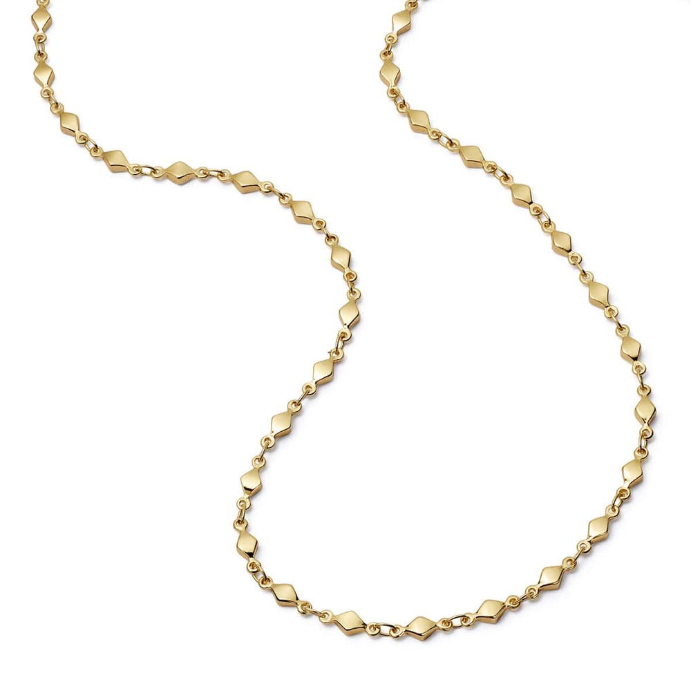 Daisy London Gold Plate Diamond Disc Chain Necklace
