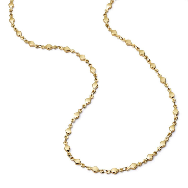 Daisy London Gold Plate Diamond Disc Chain Necklace