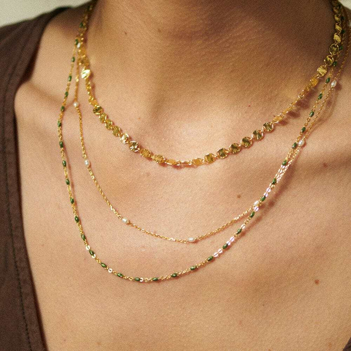 Daisy London Gold Plate Enamel Beaded Necklace Additional Image - 4