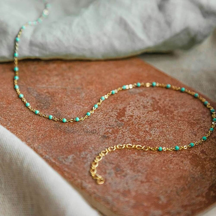 Daisy London Gold Plate Enamel Beaded Necklace Additional Image - 5