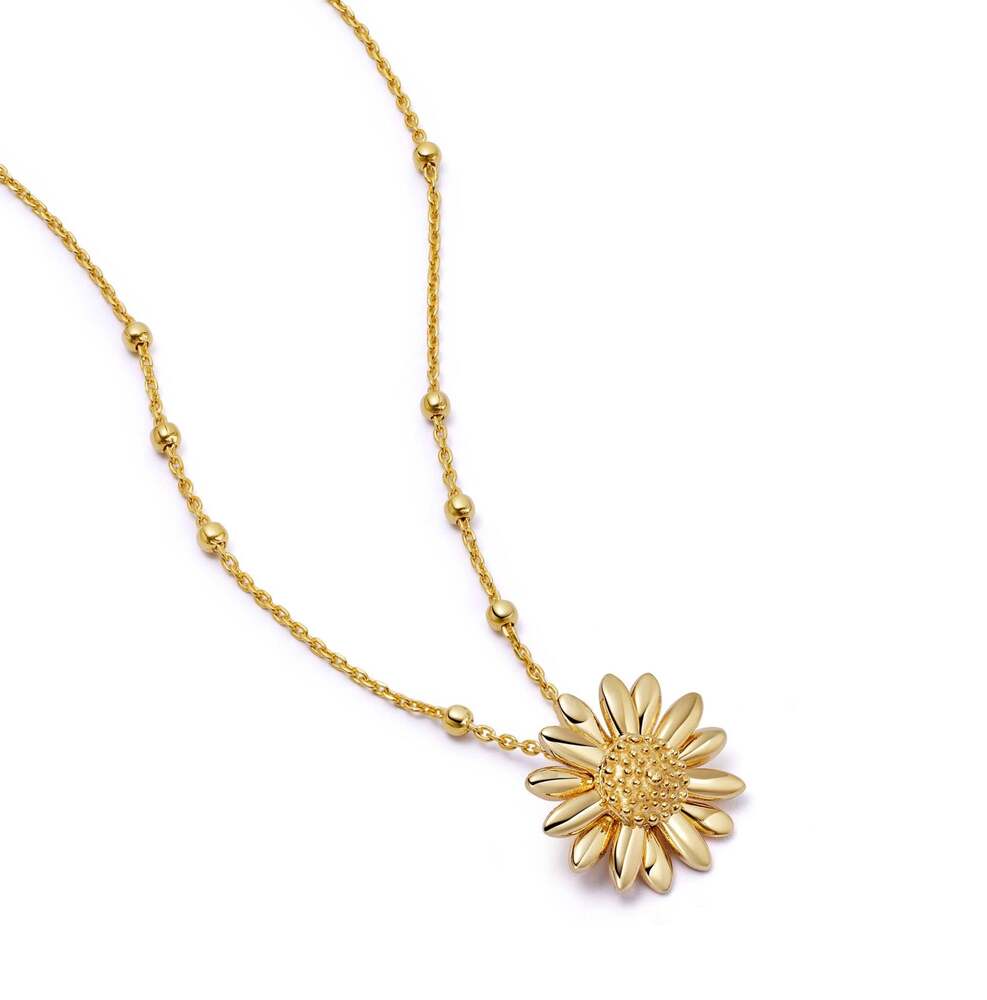 Daisy London Gold Plate English Daisy Bobble Necklace