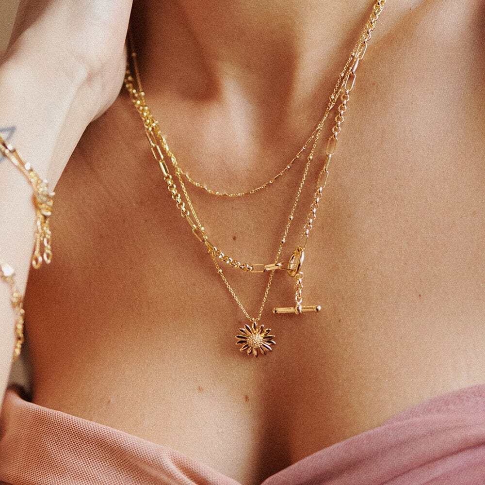 Daisy London Gold Plate English Daisy Bobble Necklace Additional Image - 1