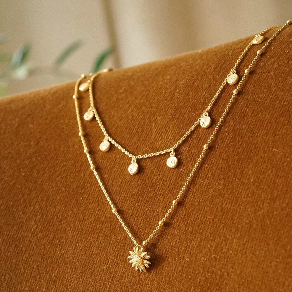 Daisy London Gold Plate English Daisy Bobble Necklace Additional Image - 4