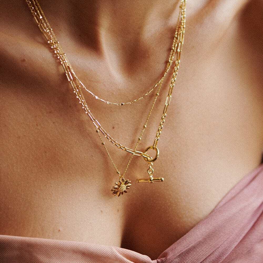 Daisy London Gold Plate English Daisy Bobble Necklace Additional Image - 5